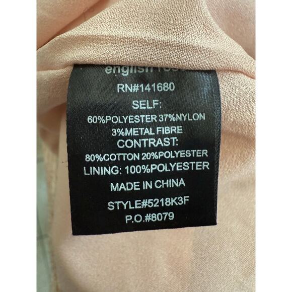 English Rose Women’s Blush Pink Tweed Skirt Studded Hem size Small - Picture 7 of 8